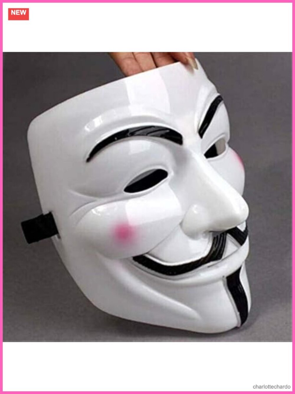 Guy Fawkes V for Vendetta Resin Mask Anonymous Hacker Costume Accessory